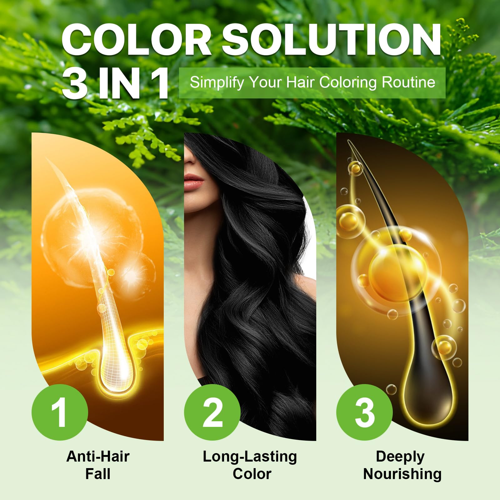 FSLHCY natural color options swatches in Coffee, Black, Brown