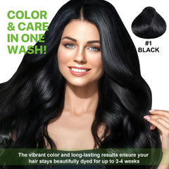 FSLHCY hair looks shiny and soft after dye shampoo application