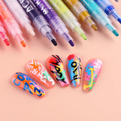 FSpronail nail art pens with a fine-point 1mm nib for precise lines and details.