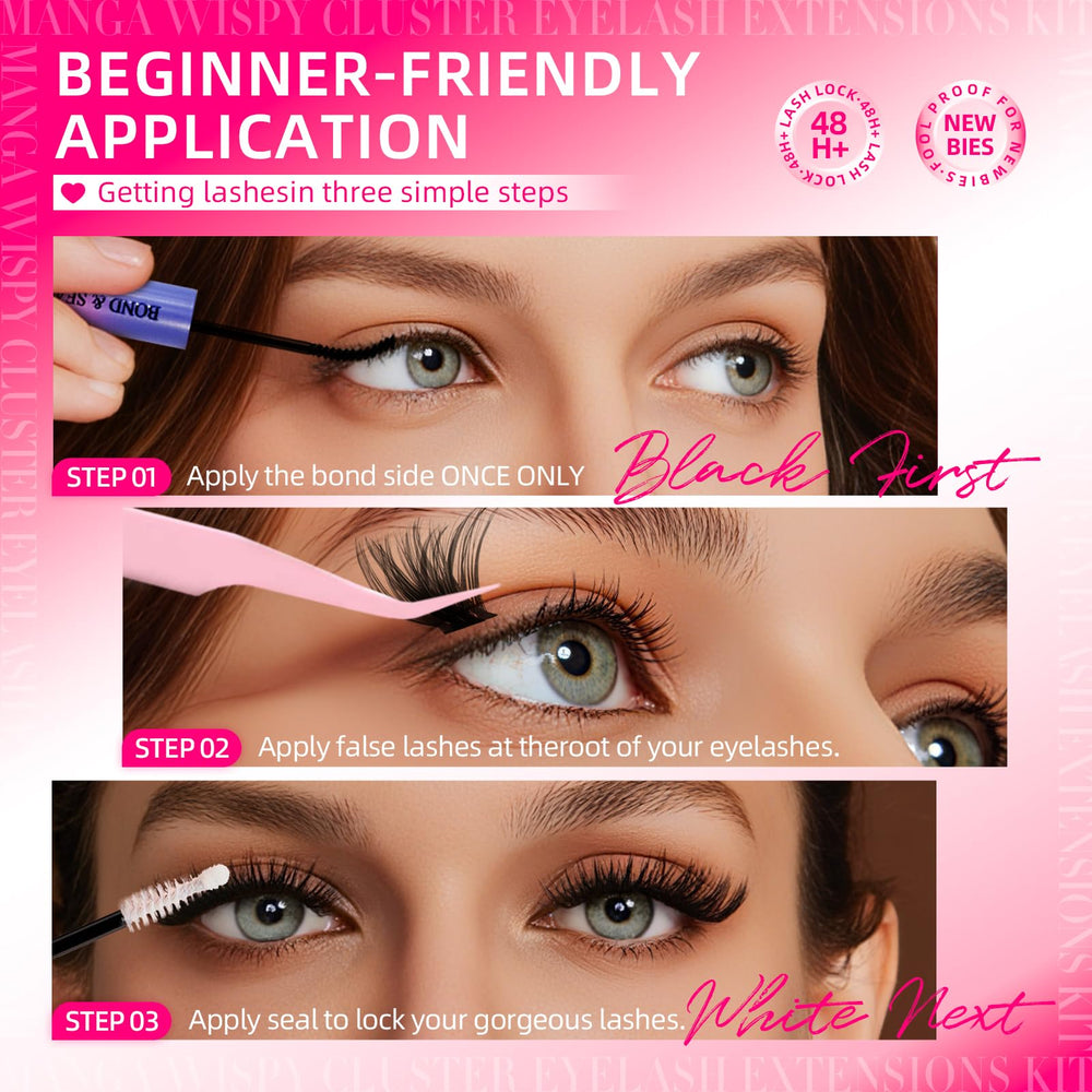 FTBZCF Fox-eye dramatic clusters enhancing eye shape with subtle curl.