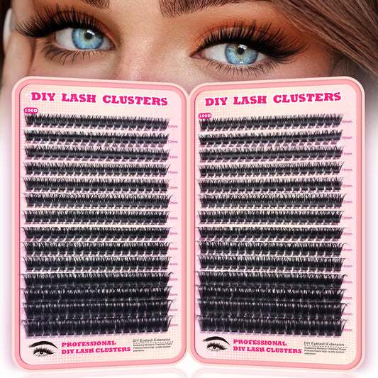 FTBZCF lash clusters 504pcs 100D for customizable at-home looks