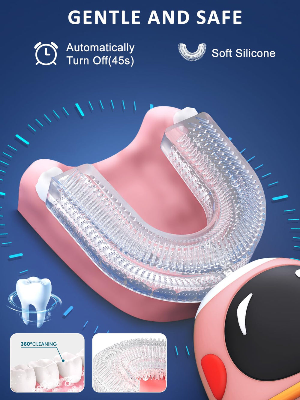 Five brushing modes: Soft, Standard, Cleaning, Whitening, Massage
