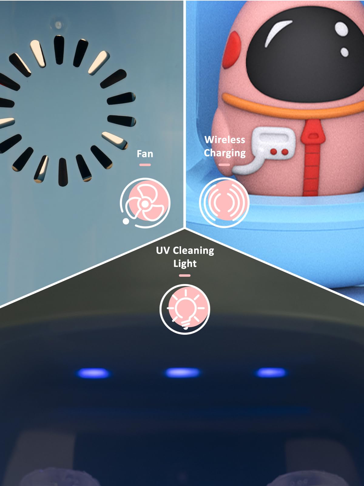 360-degree automatic cleaning action
