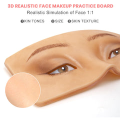 FTOYIN 3D silicone face detail highlights skin-like texture for eye shadow practice