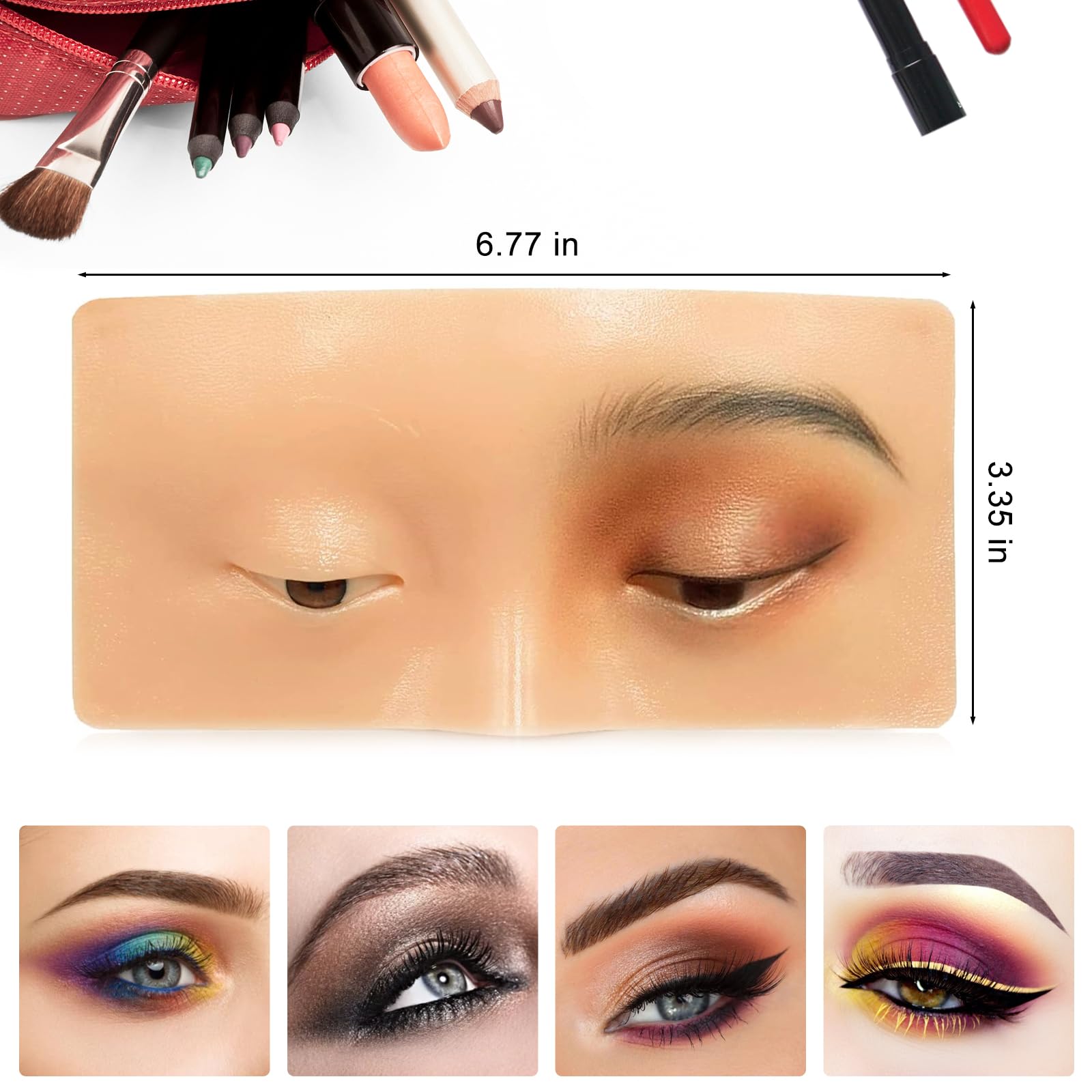 FTOYIN portable makeup practice face board for convenient on-the-go sessions