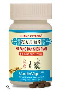 Fu Fang Dan Shen Pian 200 mg tablets, pack of 2, traditional Chinese herbal formula