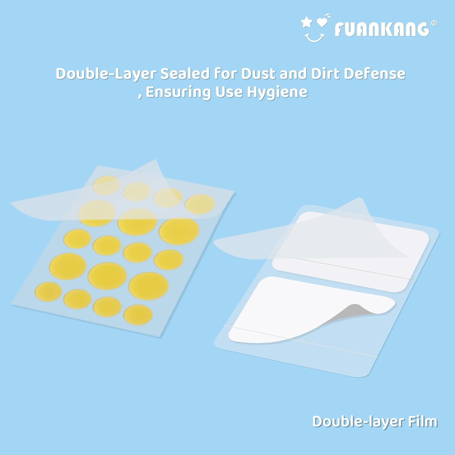 Clear instructions for applying FUANKANG patches on clean, dry skin.