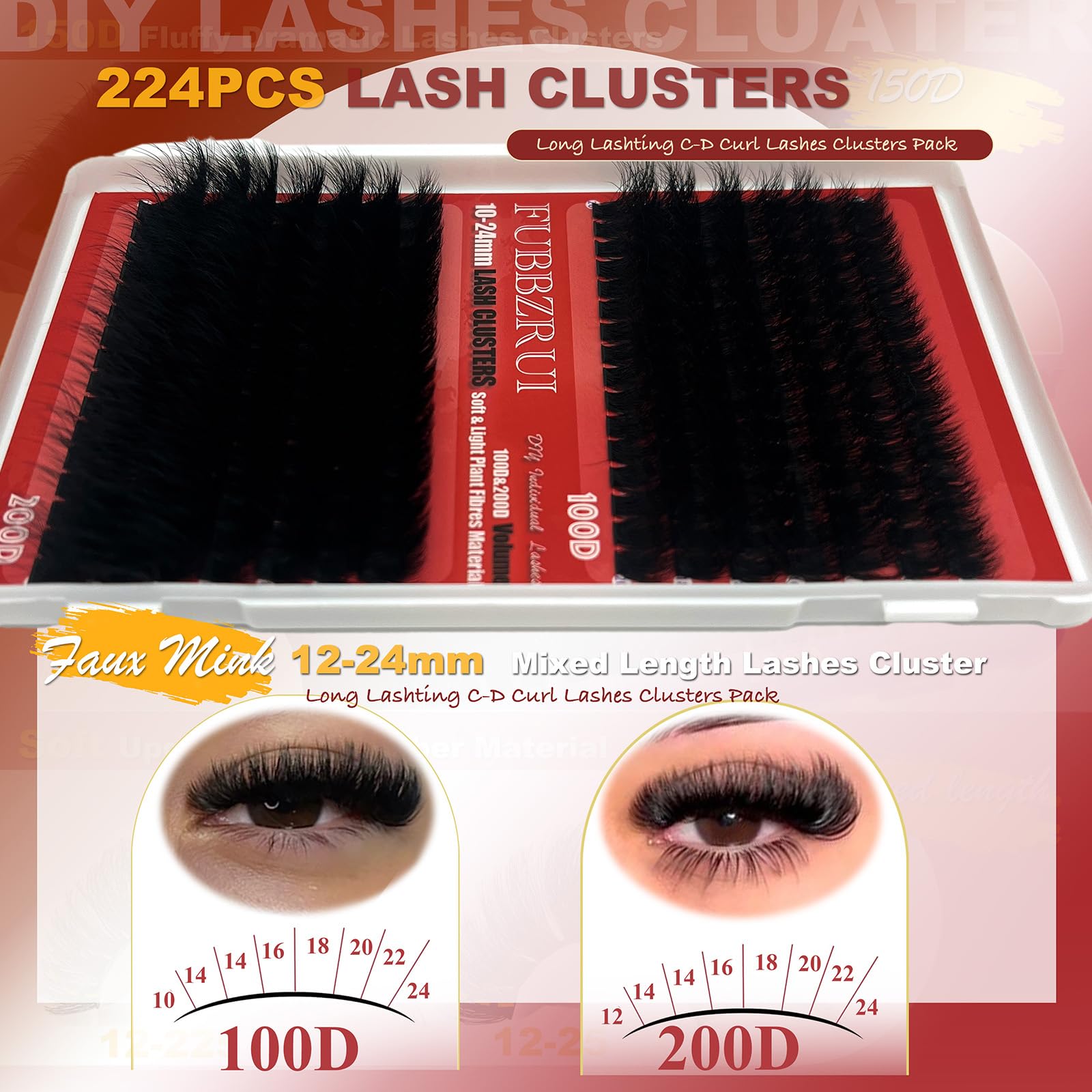 FUBBZRUI bold D curl clusters add depth while staying lightweight and flexible.