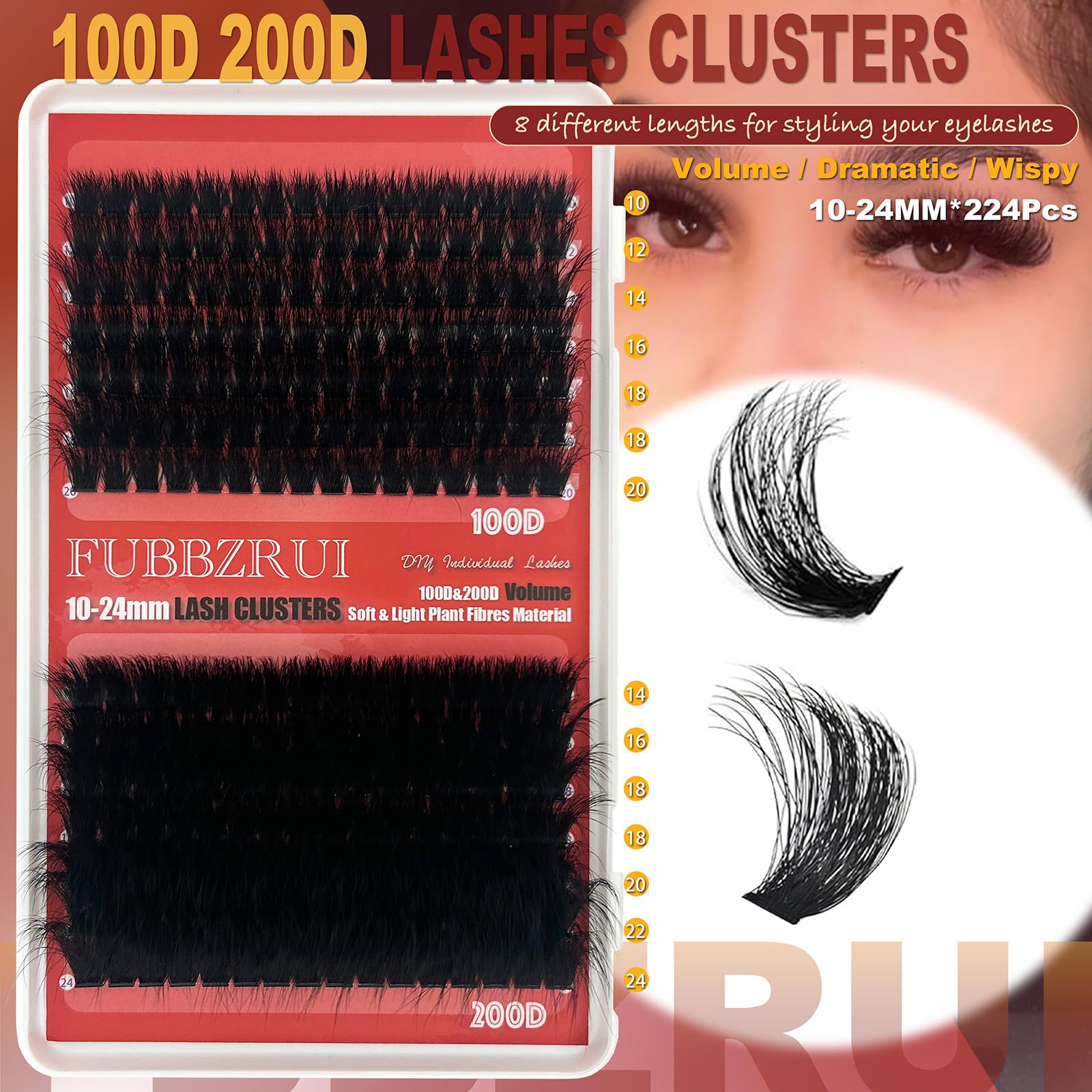 FUBBZRUI reusable lash clusters save time with multiple applications.