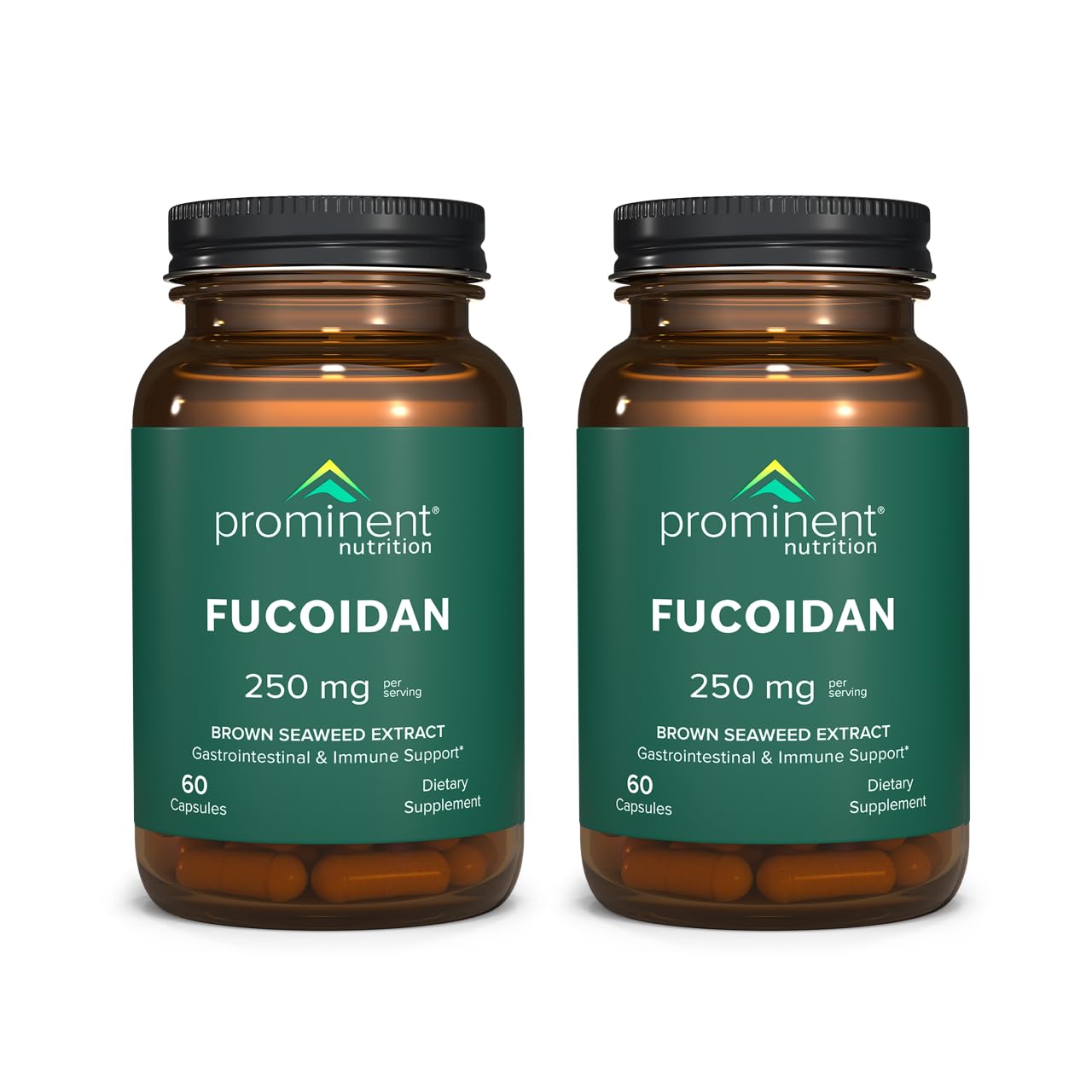 Prominent Nutrition Fucoidan bottle 2-pack front view