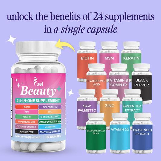 Biotin supplement capsules representing 5000mcg