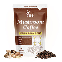 Packaging of Fuel Nutrition Pro Collagen Mushroom Coffee for Weight Loss