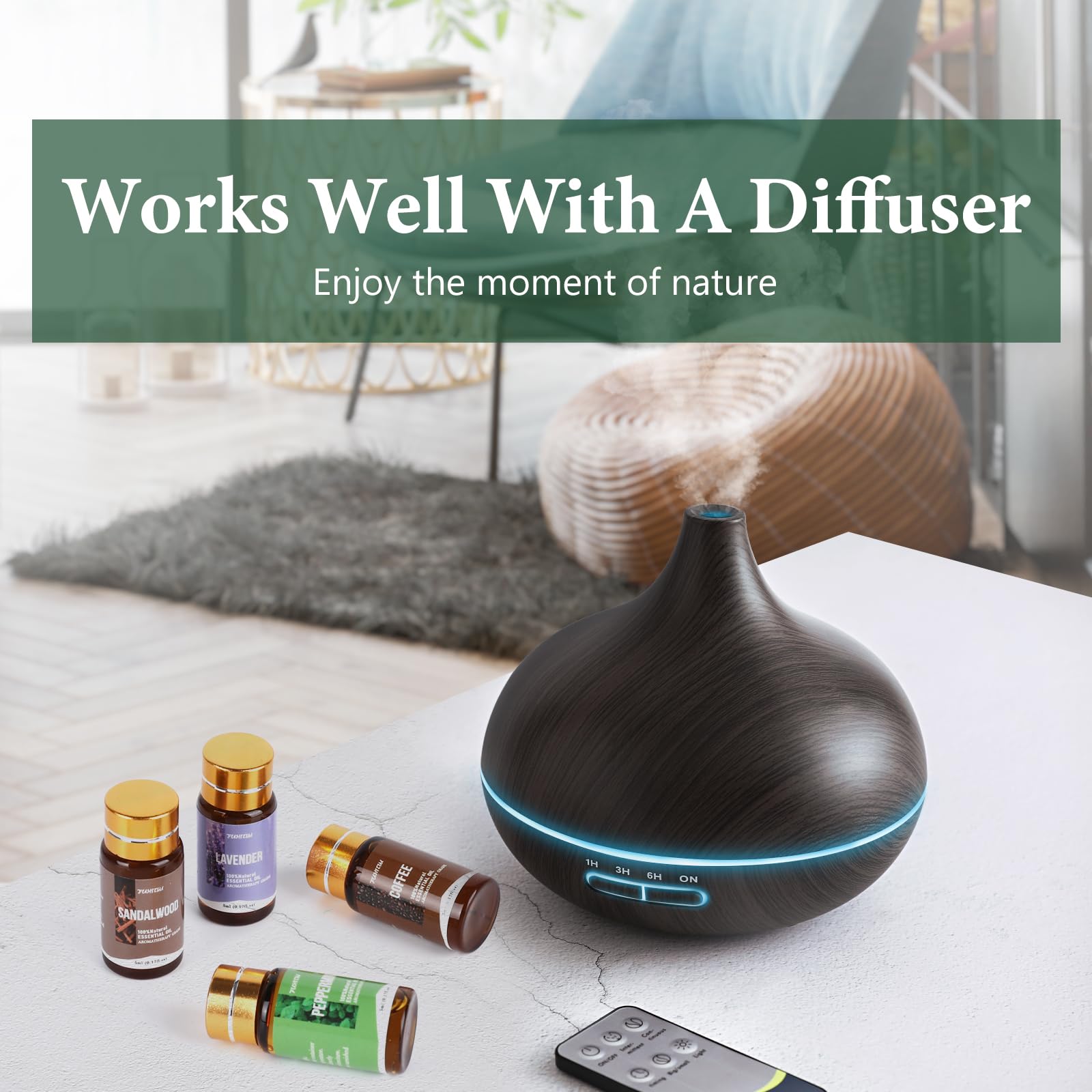 Diffuser with FUHITIM essential oils for aromatherapy