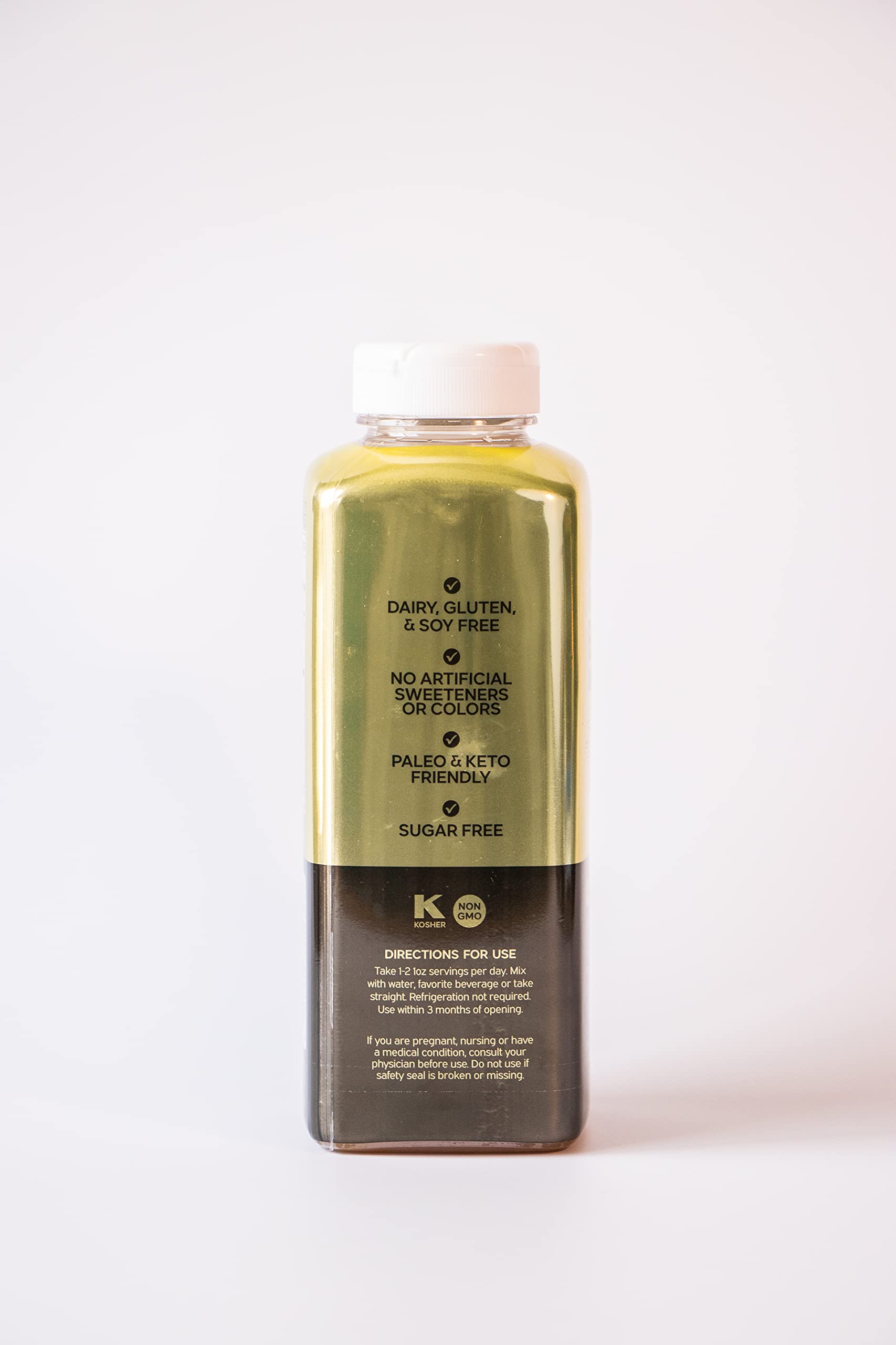 FULL BODY IMPACT label close-up showing ingredient dosages and benefits