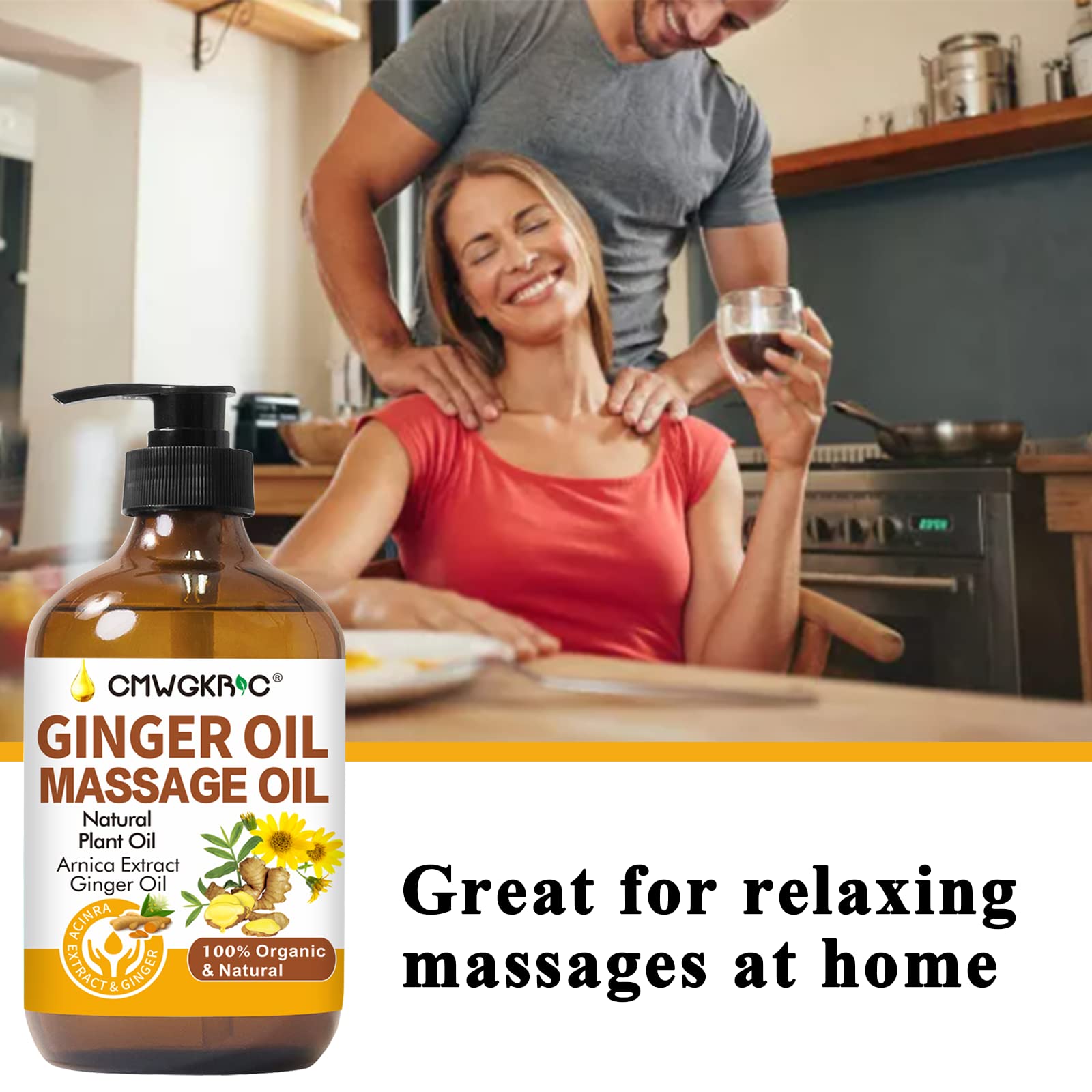 Full-body massage oil for home spa