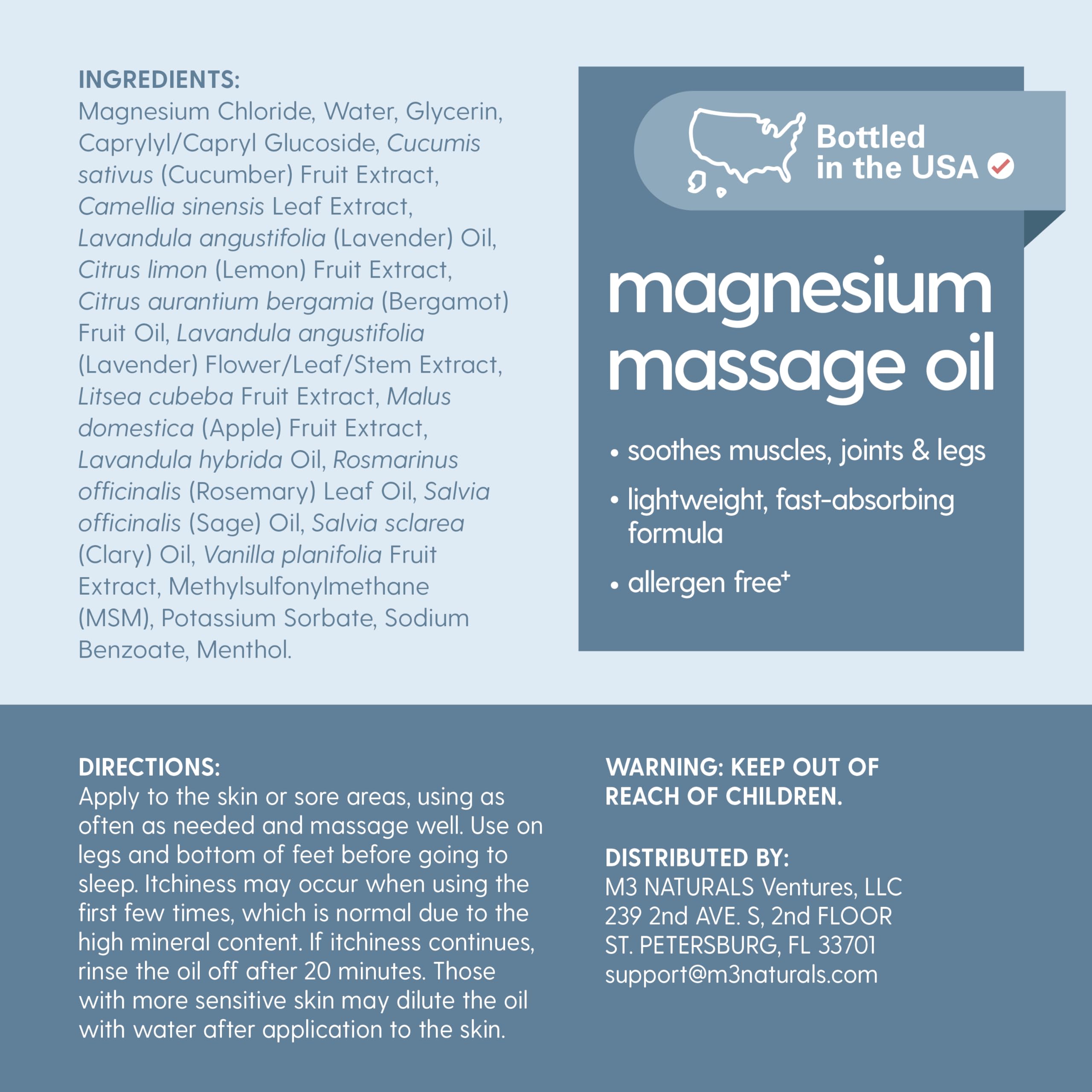 Full-body use magnesium oil for wellness