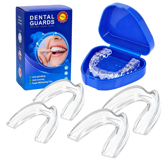 Fullaye mouth guard for teeth grinding at night - four-pack with four sizes