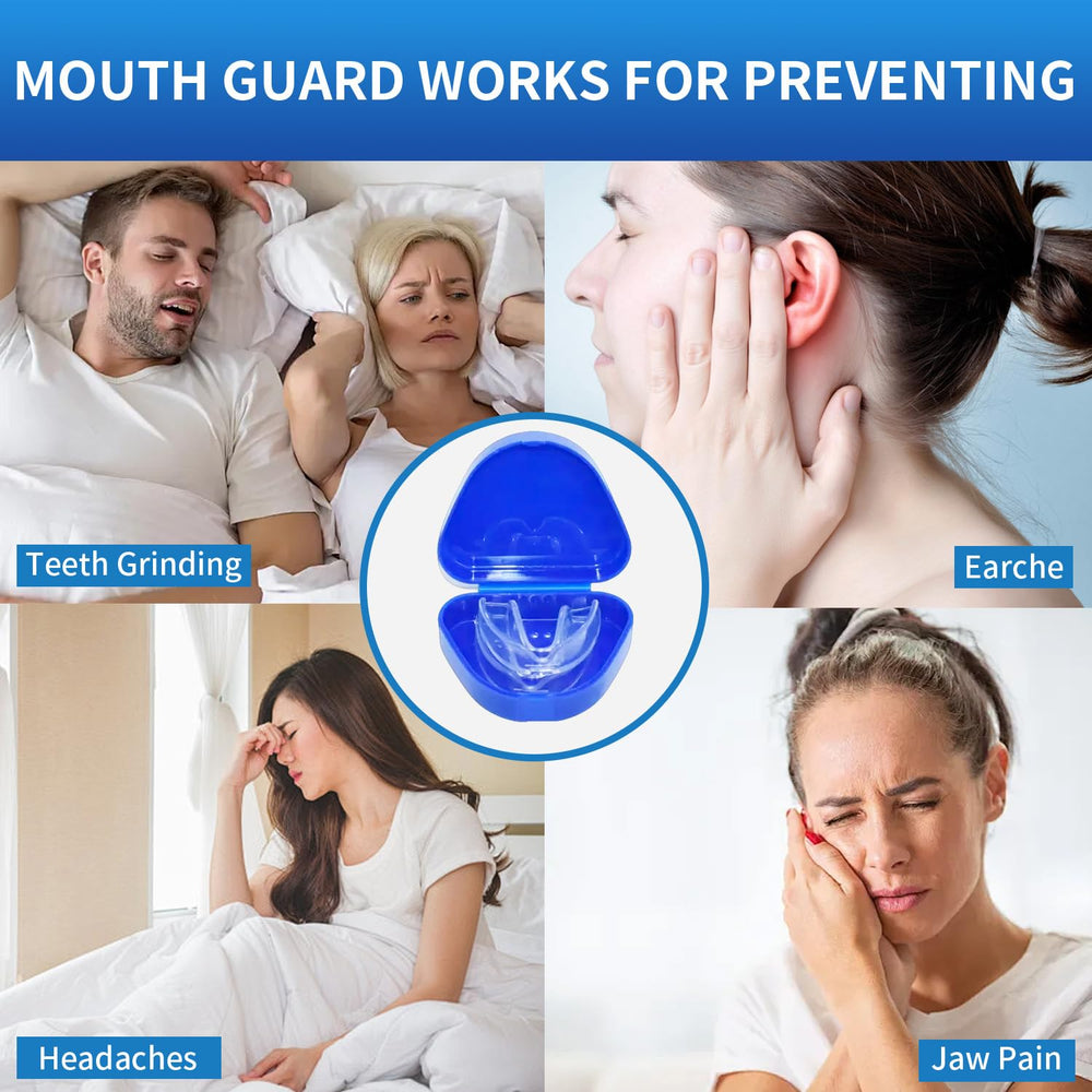 Four-pack packaging showing premium mouth guards for sleeping