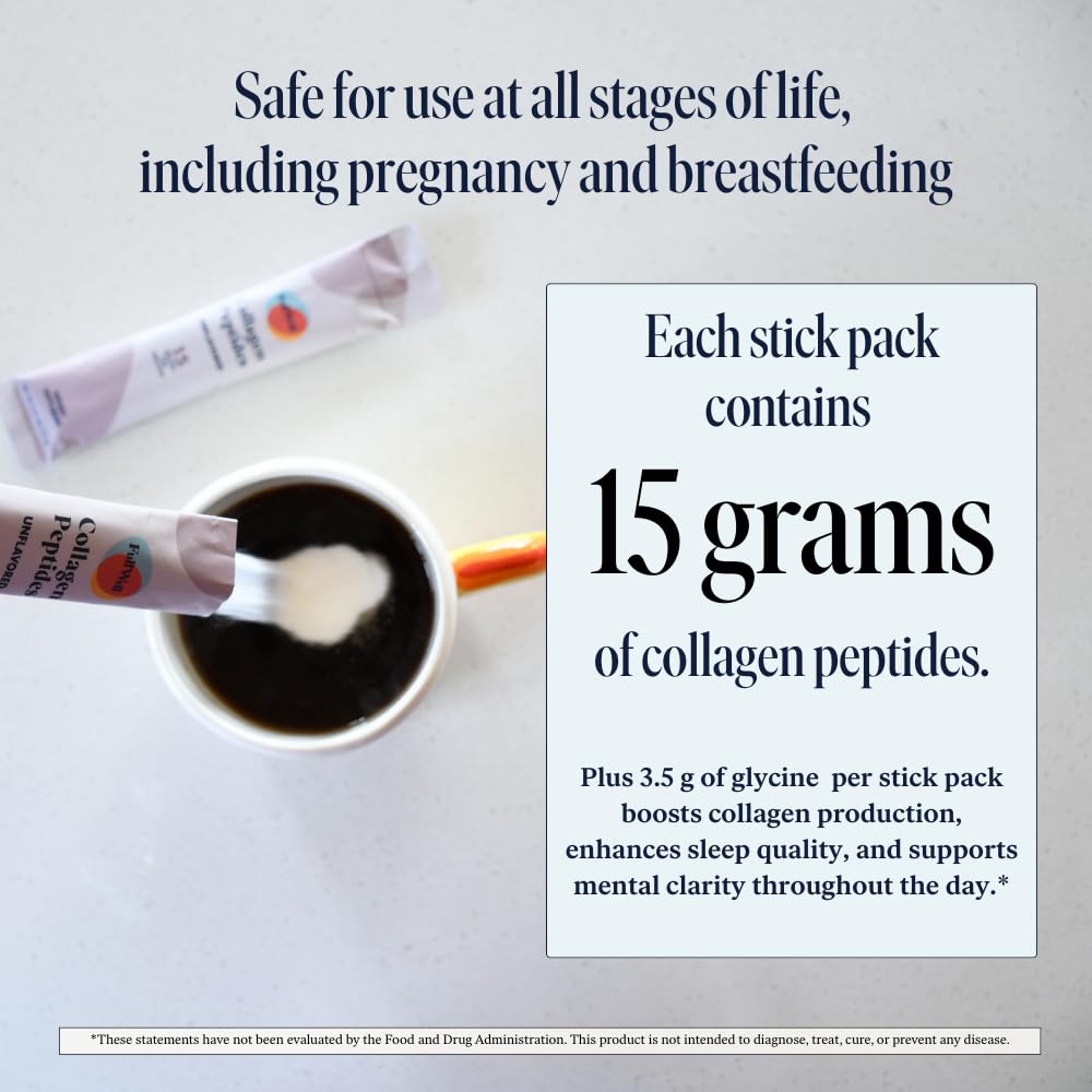FullWell unflavored collagen sticks offering 15 g per serving for versatile mixing
