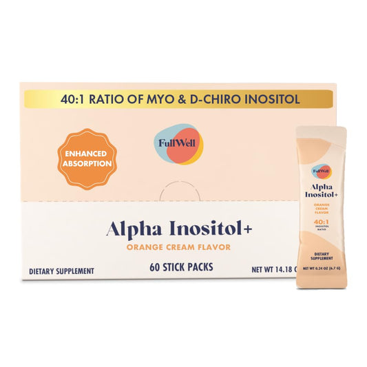FullWell Alpha Inositol+ Orange Cream bottle – 60 count