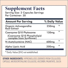 Serving size and servings per bottle shown on label