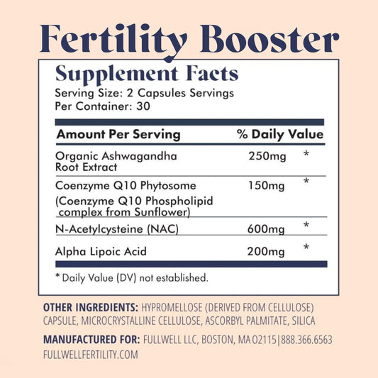 Front label of FullWell Fertility Trio prenatal vitamin lemon + DHA