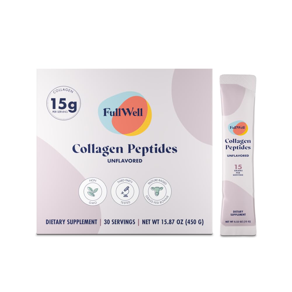 FullWell hydrolyzed collagen stick packs on the go for convenient daily protein support