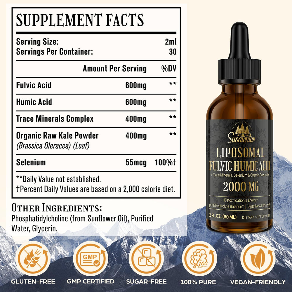 Electrolyte-rich fulvic acid supplement