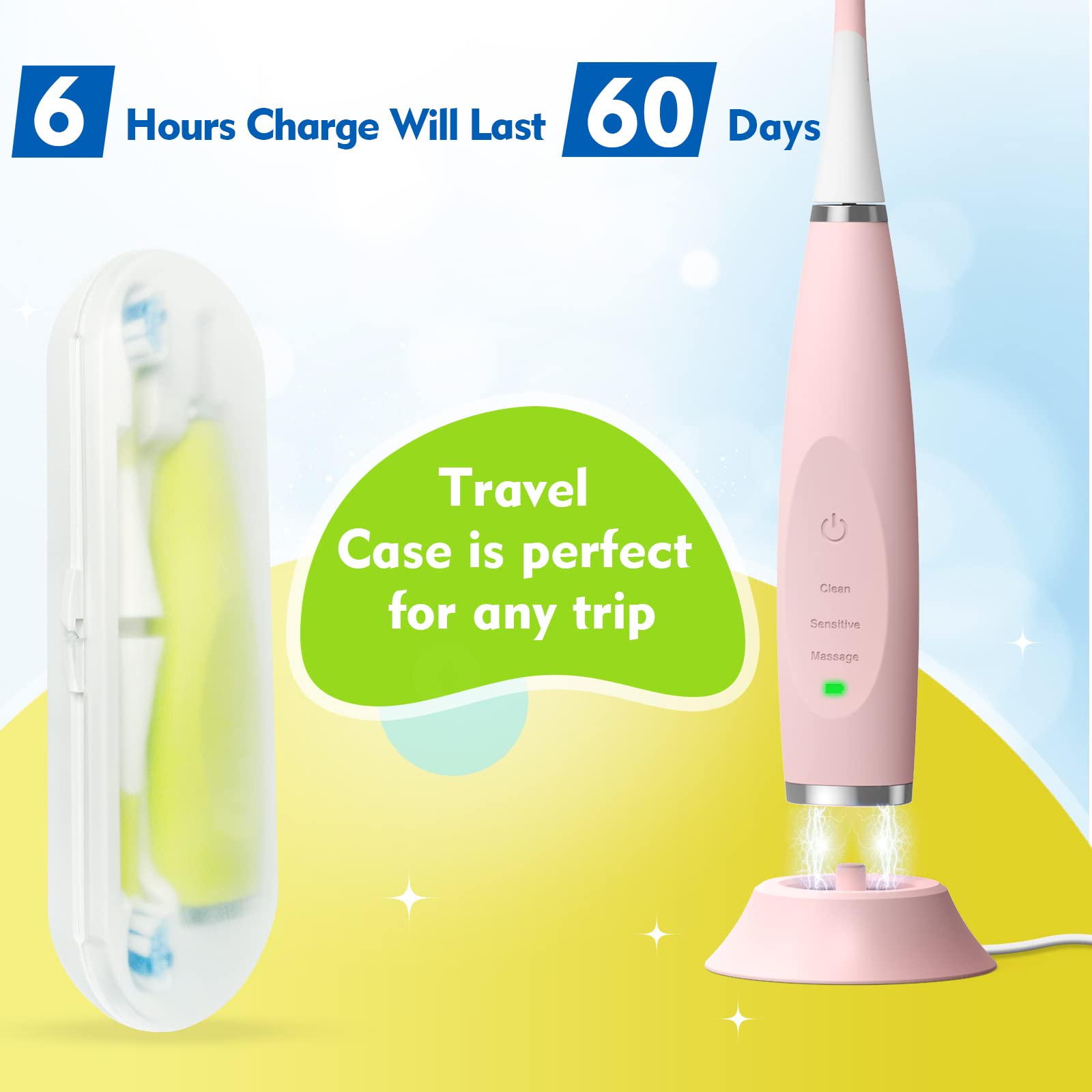 Travel case for FUMEIKANG kids electric toothbrushes 2-pack