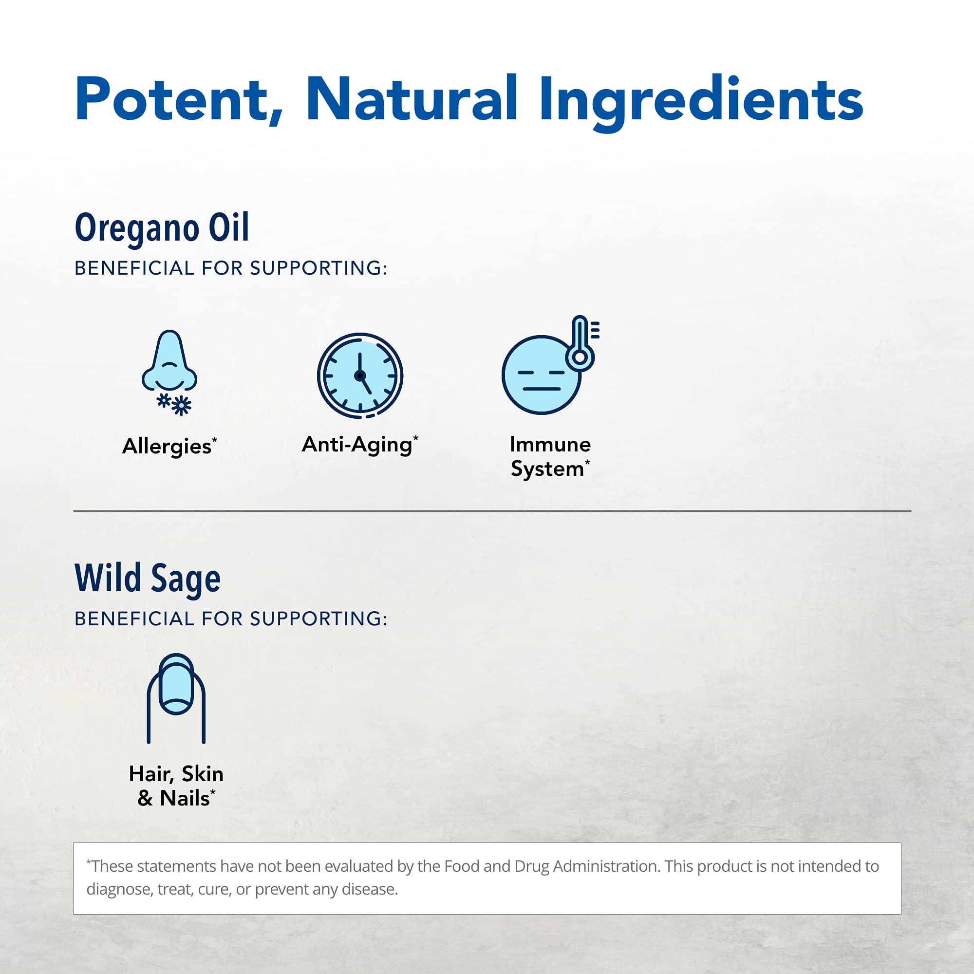 Ingredients: high mountain oregano, sage, cumin, and myrtle