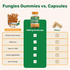 cgmp facility seal on Fungies Cordyceps Gummies packaging