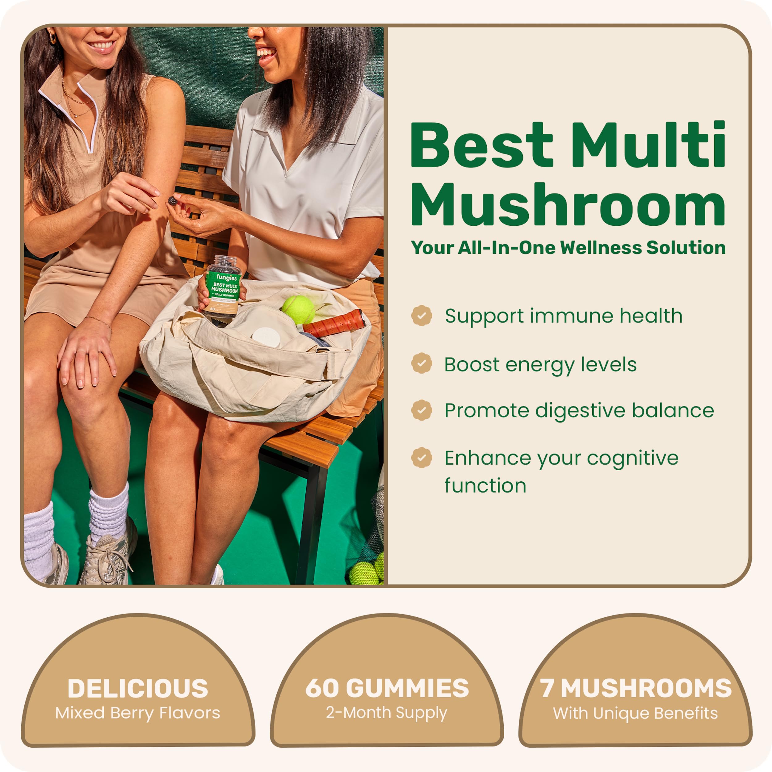 Mushroom ingredients: Lion’s Mane and Reishi