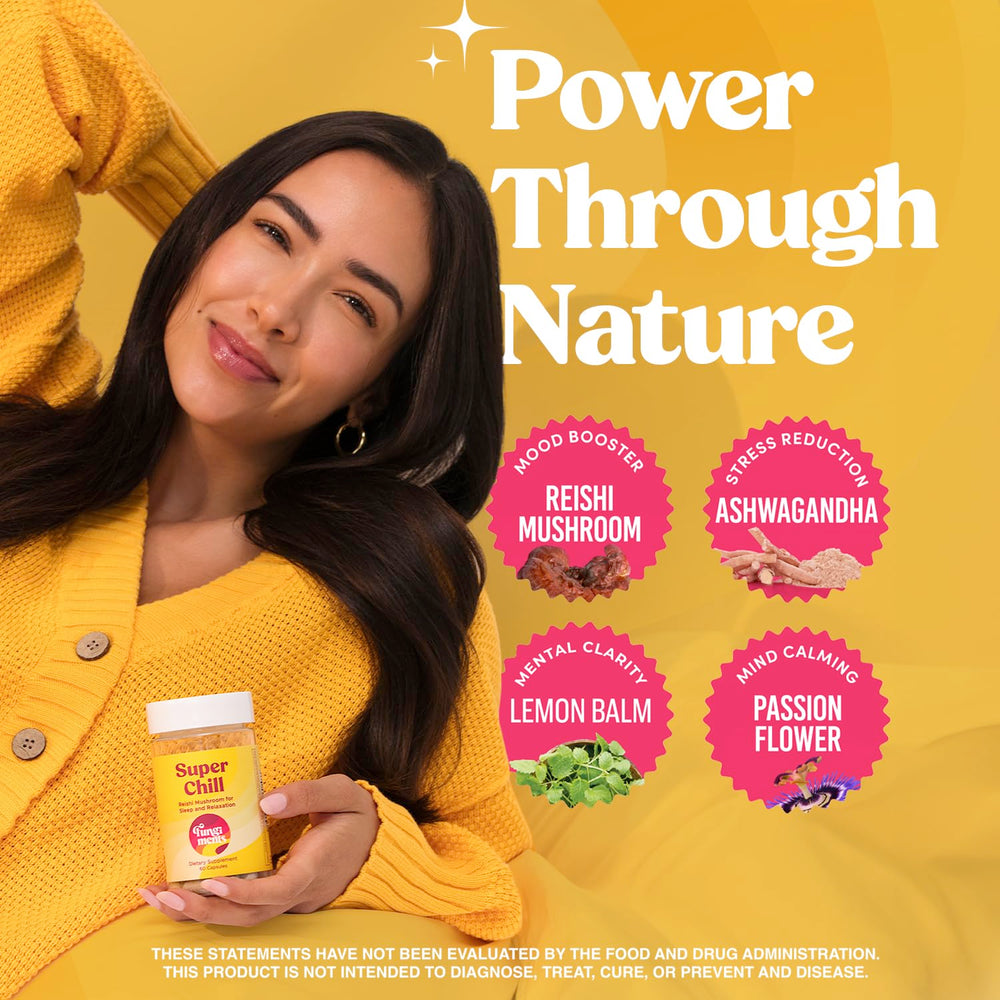 Supplement facts panel for Fungiments Super Chill