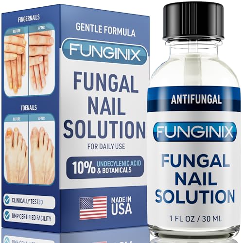 FUNGINIX Toenail Fungus Treatment bottle-pour shows easy, mess-free dosing for consistent application