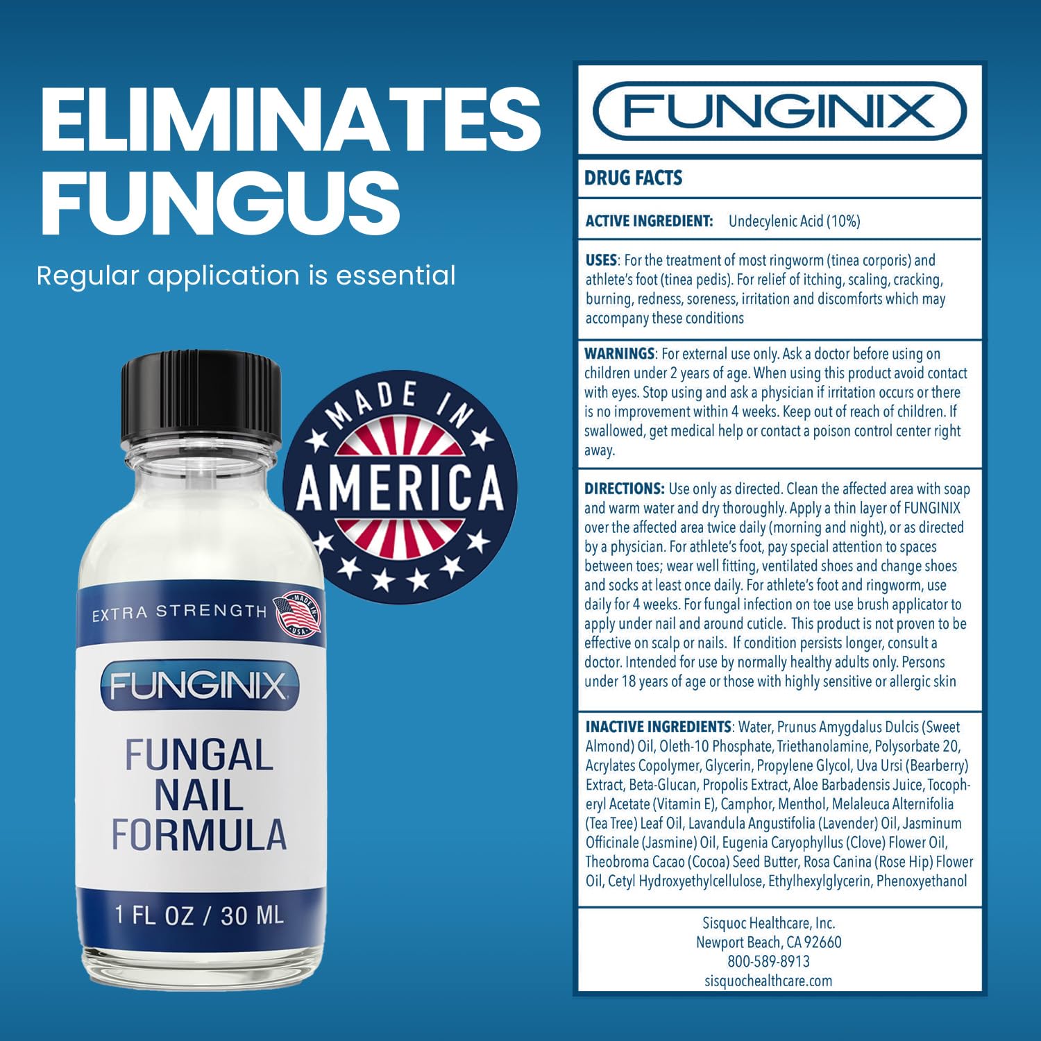 FUNGINIX toenail fungus treatment nails-closeup illustrates clear nails and well-cared edges