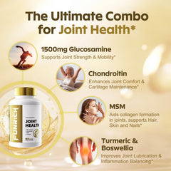 Close-up of ingredients label for joint support formula