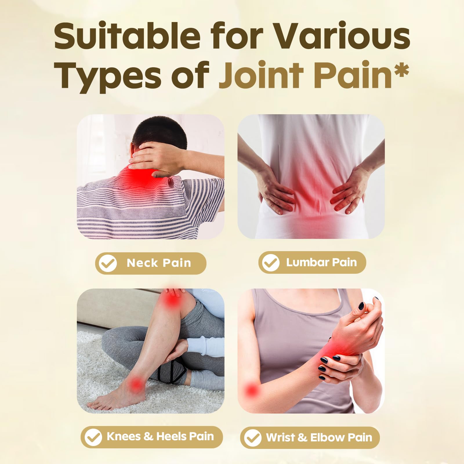 Serving of four capsules as daily dose for joint health