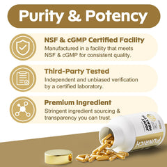 Allergen-free and GMO-free indicators for FUNRICH supplement