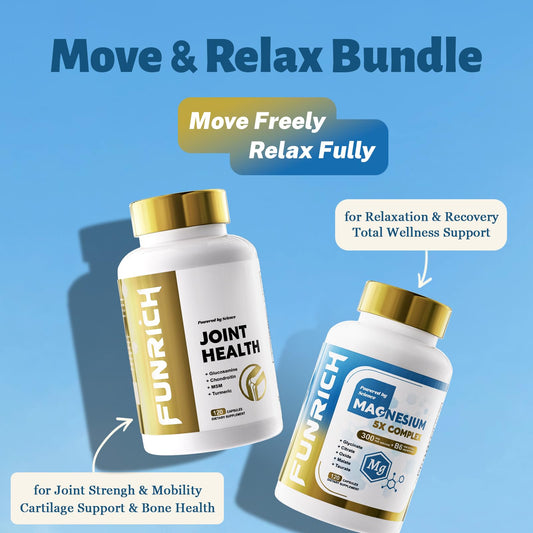 Front view of FUNRICH Glucosamine Chondroitin MSM & Magnesium Complex Set Bottle 2
