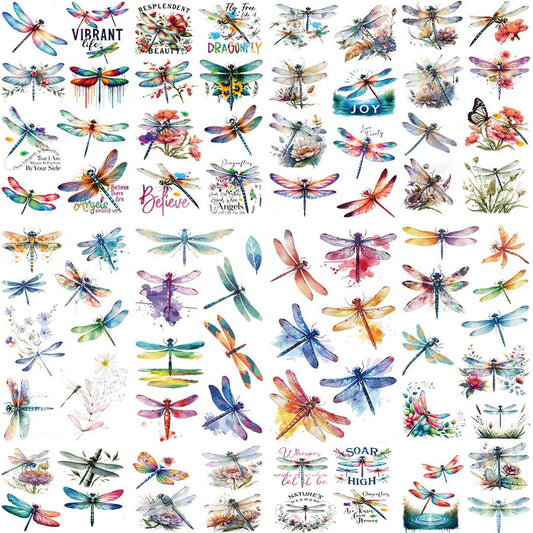 FUNTATTOO Dragonfly tattoos sheet 1 offers vivid dragonfly designs for party favors and kids' crafts.