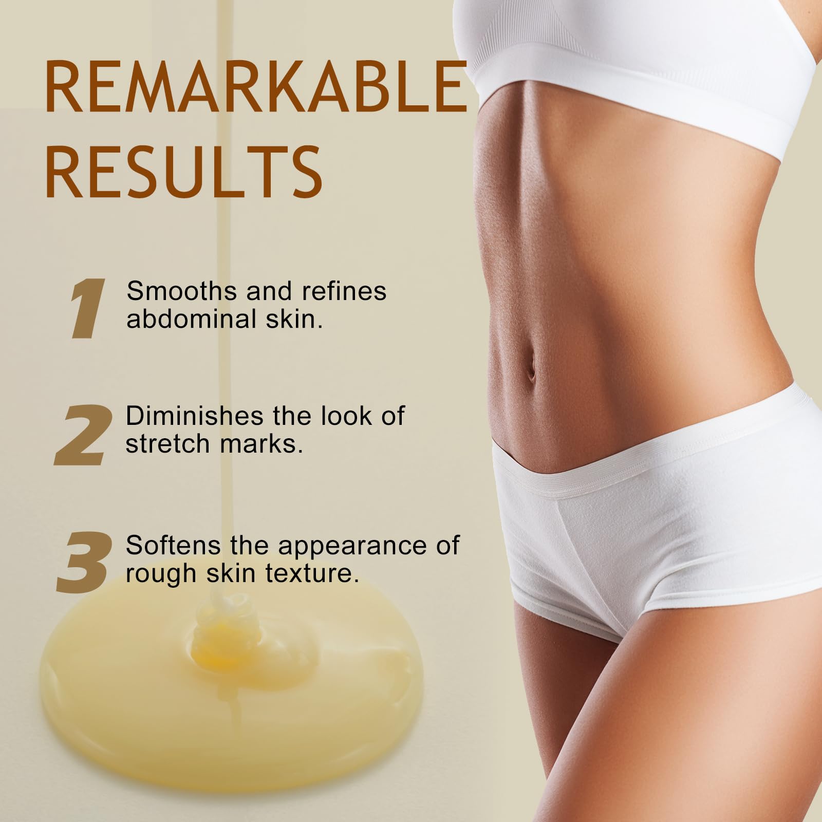 Fuputo B Flat Belly Firming Cream application on hand demonstrates smooth massage