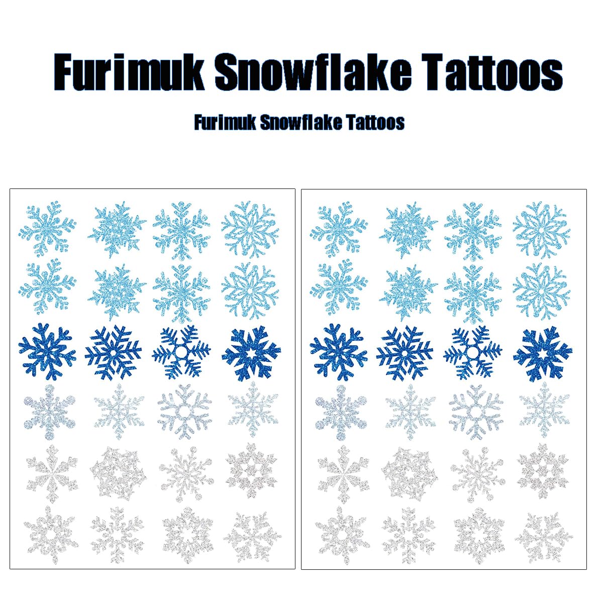 Furimuk snowflake tattoos on the face for a subtle winter accent