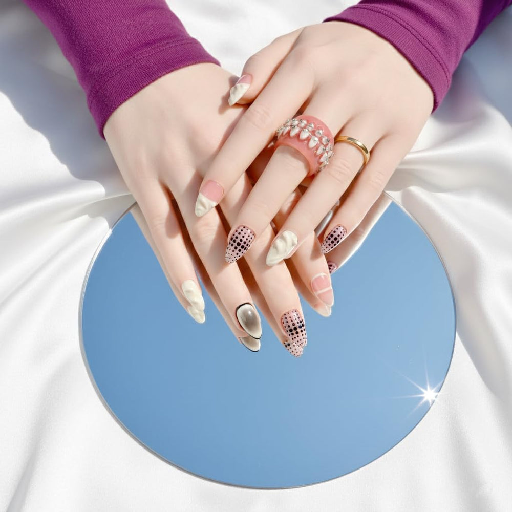 FURNUNUBI geometric ombre nails with bold lines for modern flair