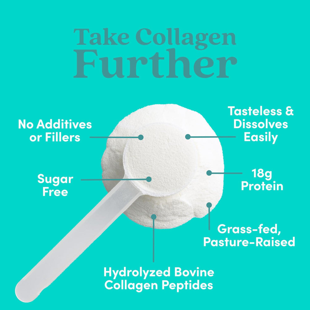 Nutrition label showing 20 g collagen per serving