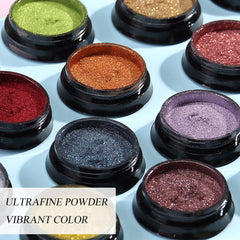 Furtherpretty double-head brushes for precise chrome powder application