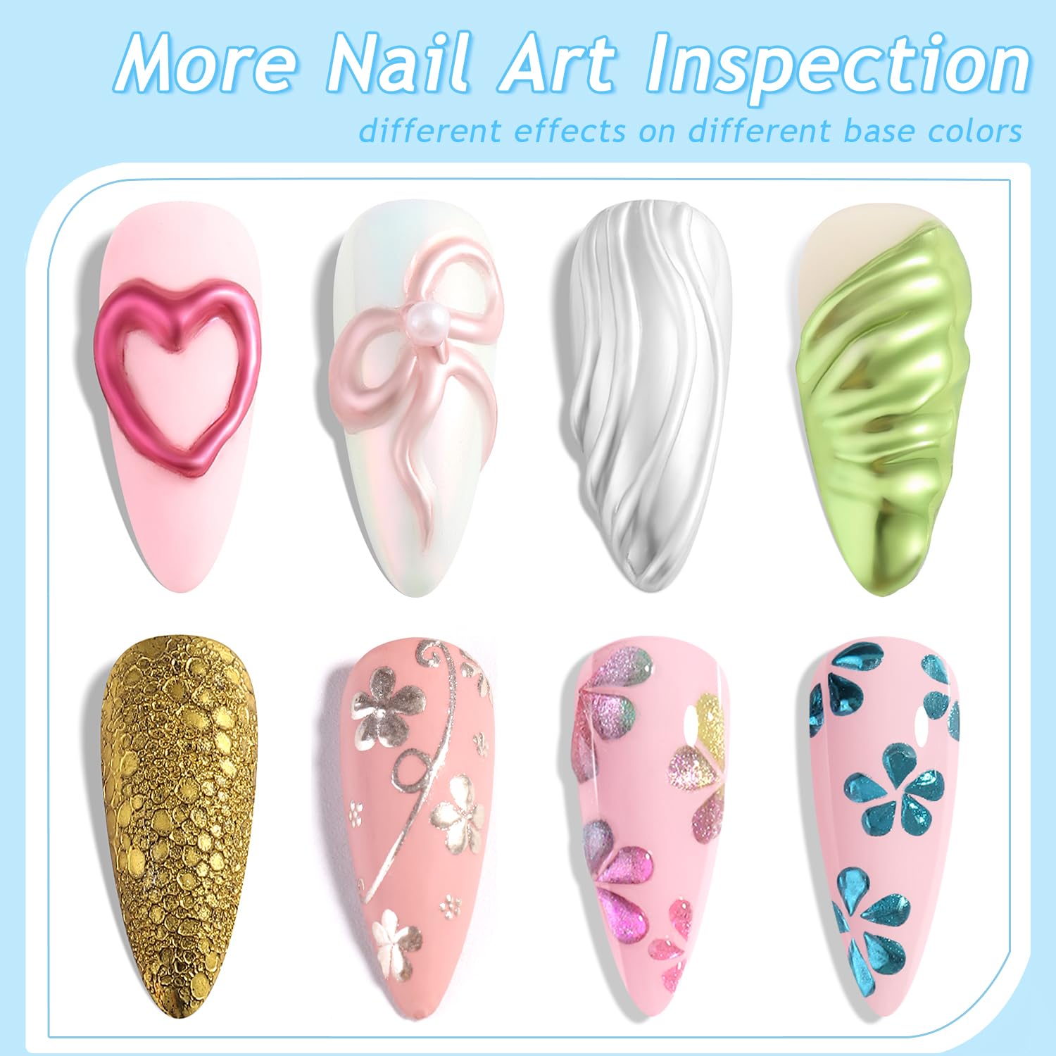Furtherpretty mirror-finish nails with dynamic light reflections