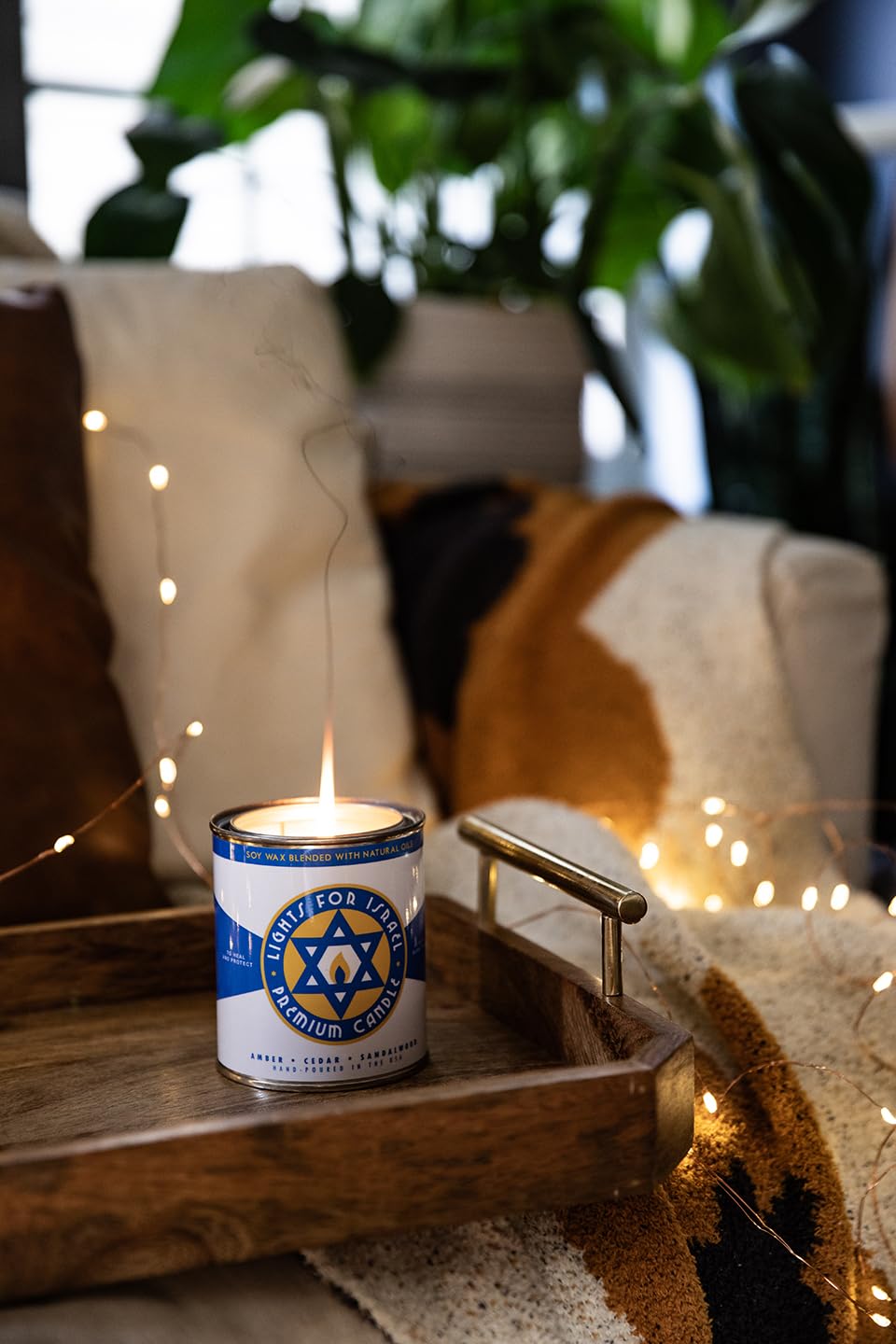 Soy wax candle with natural oils by Fury Bros.