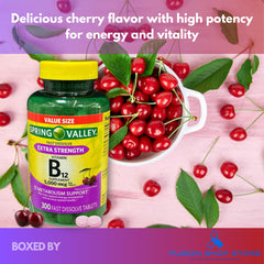 Fusion Shop Store B12 fast-dissolve tablets under tongue for quick absorption.