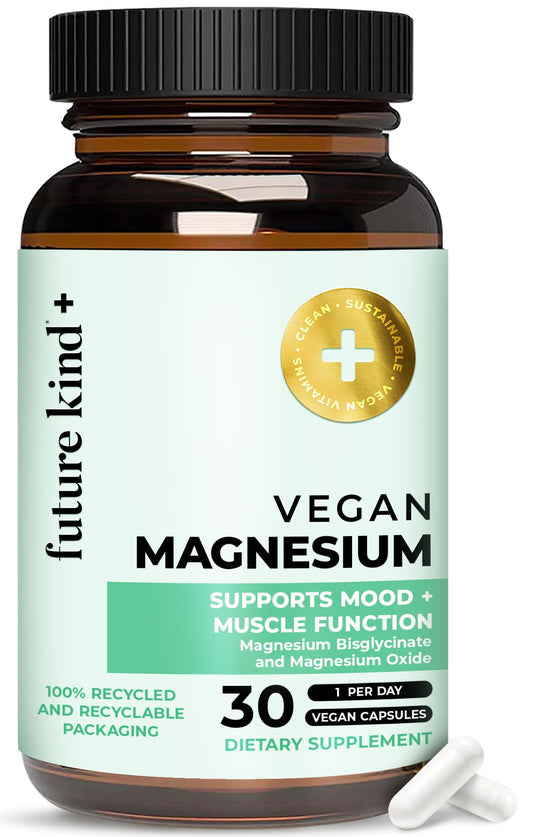 Future Kind vegan chelated magnesium bottle on white background