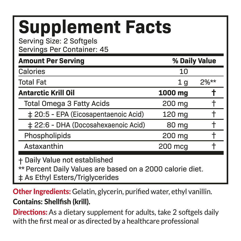 Product label highlighting 1000 mg per serving and 2 softgels